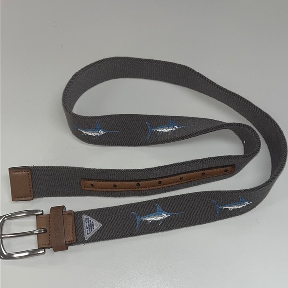 Columbia Other - Columbia Gray Belt with Marlin Design / preowned size large 38-40